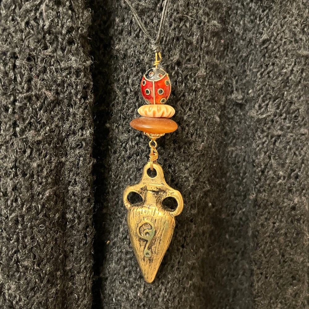 Renee Rayne Metal Urn Pendant Necklace